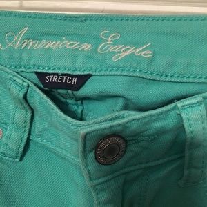 American Eagle mint skinny jeans